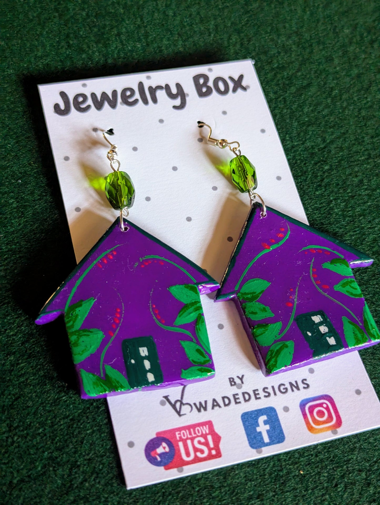 Purple House Earrings