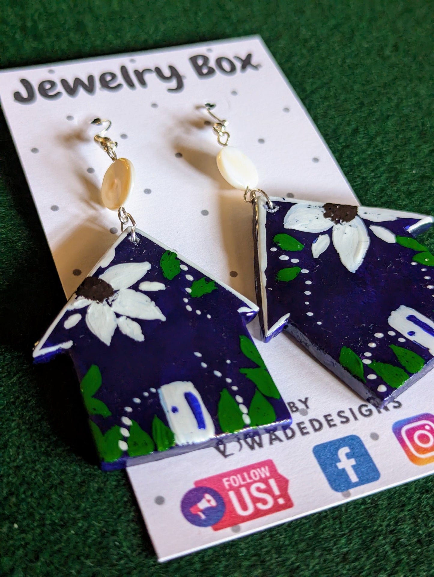 Blue House Earrings