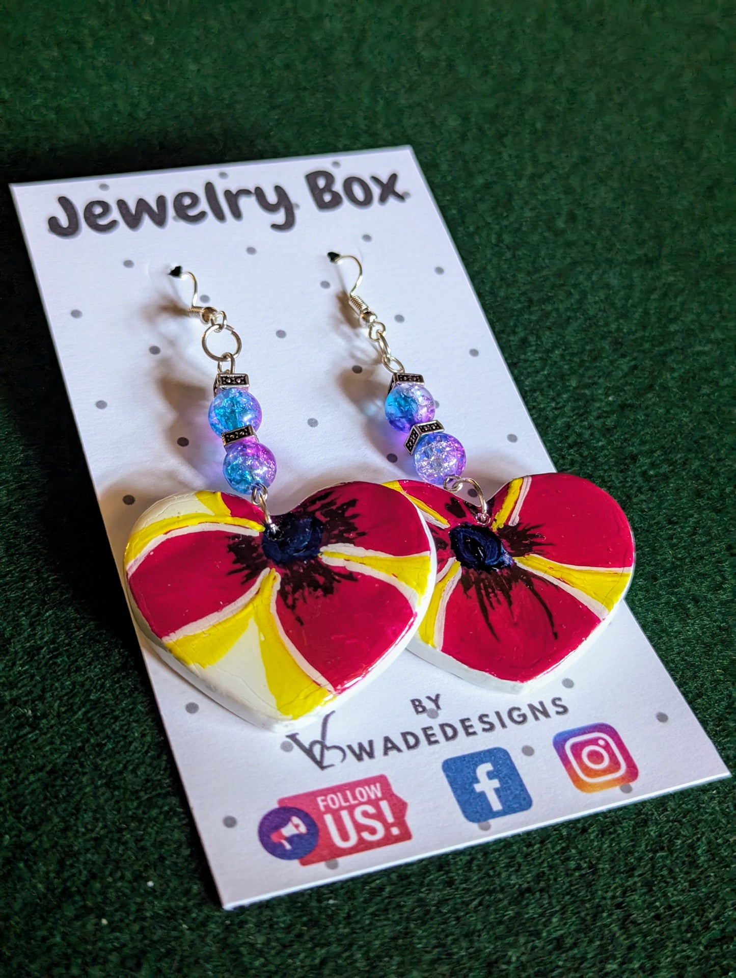 Flower Heart Earrings