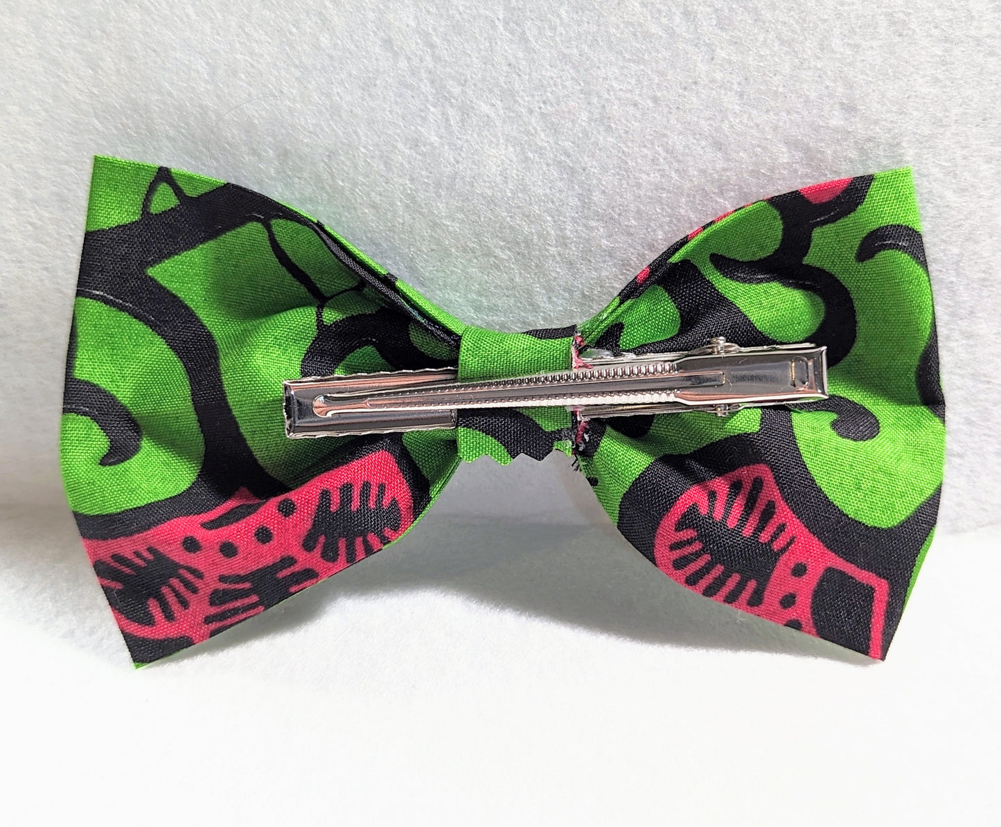 Green Ankara Hair Bow