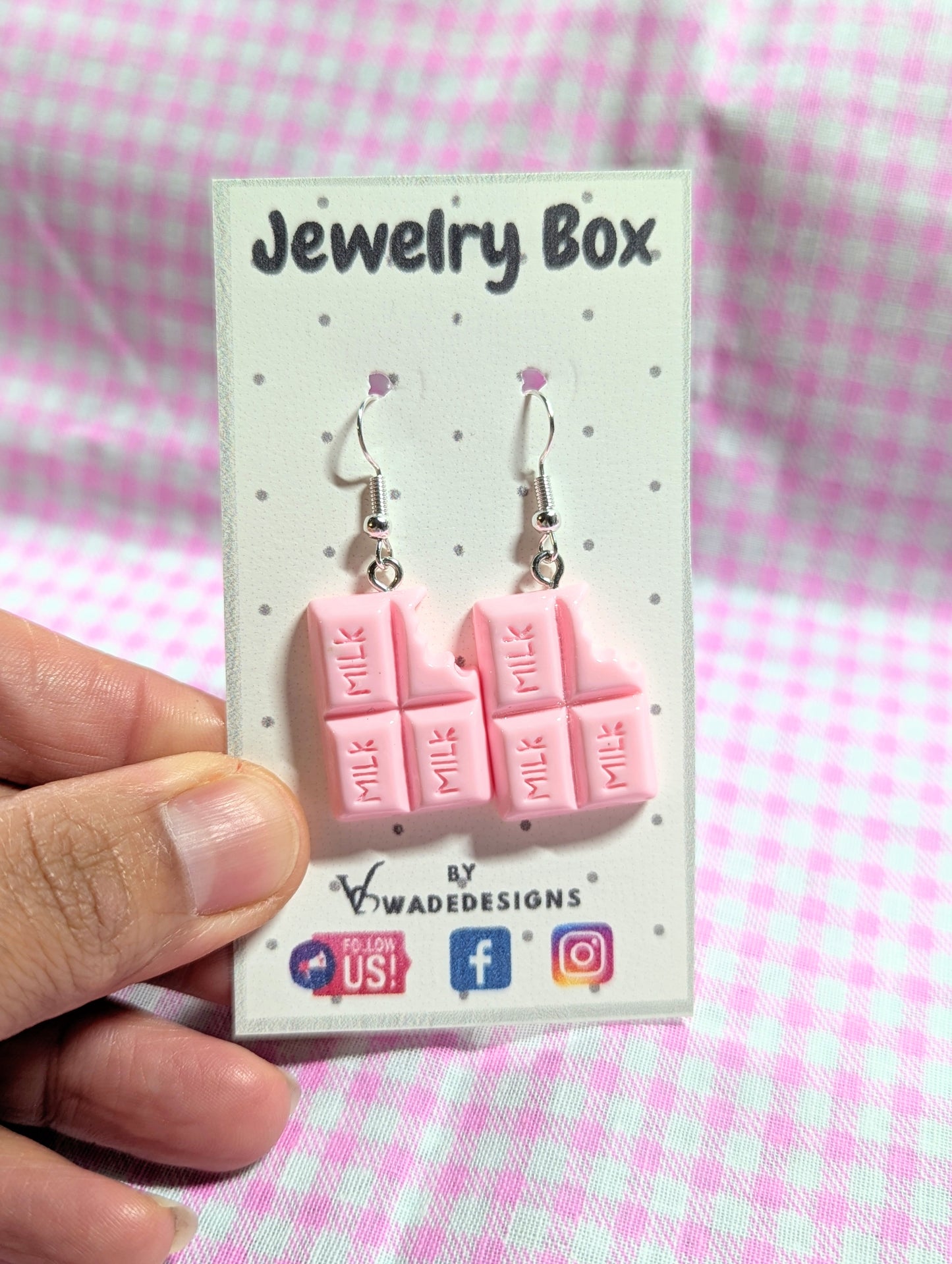 Strawberry chocolate earrings