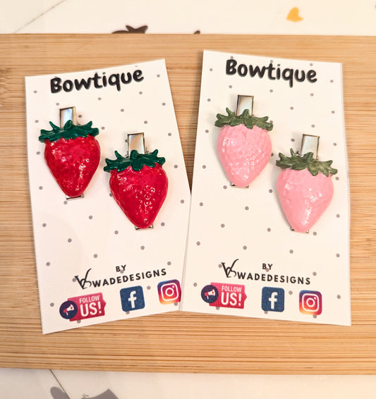 Strawberry hair clips