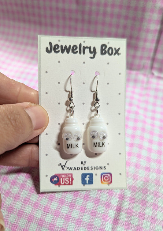 Milk bottle earrings