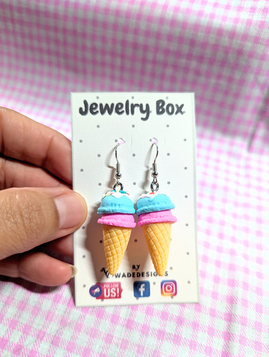 Ice cream cone earrings