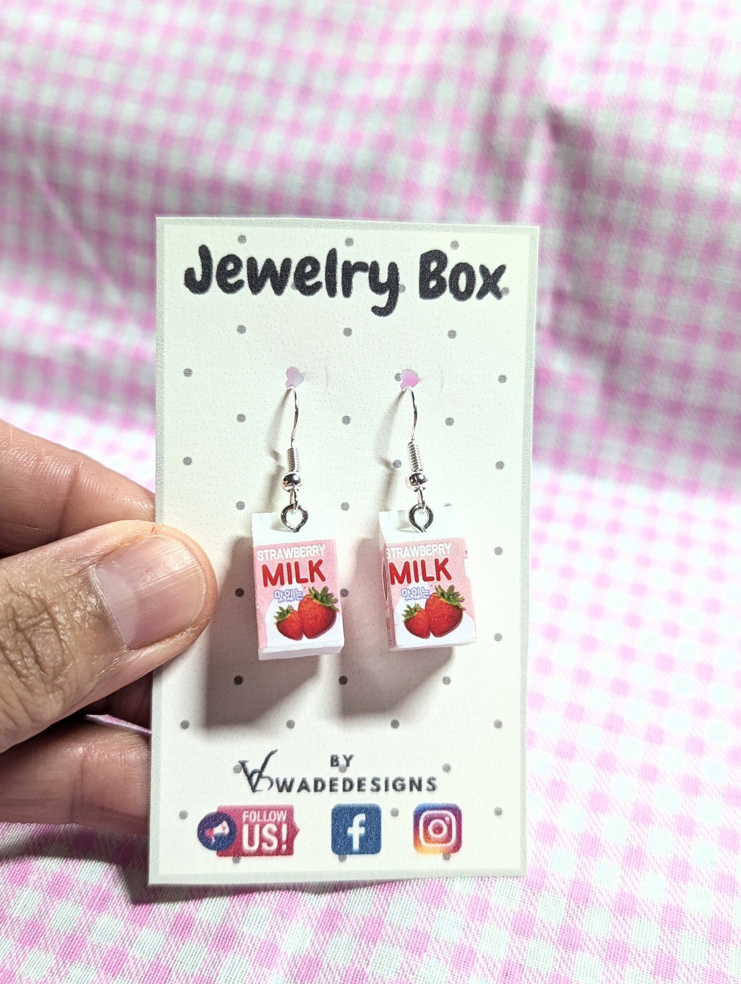 Strawberry milk earrings